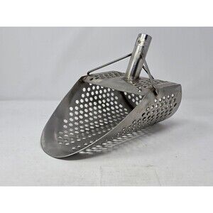 Unbranded 11" x 8" Stainless Metal Detector Sand Scoop w/ Sm Round Holes